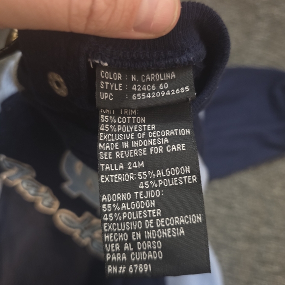 UNC Tarheels Onesie - Picture 3 of 5